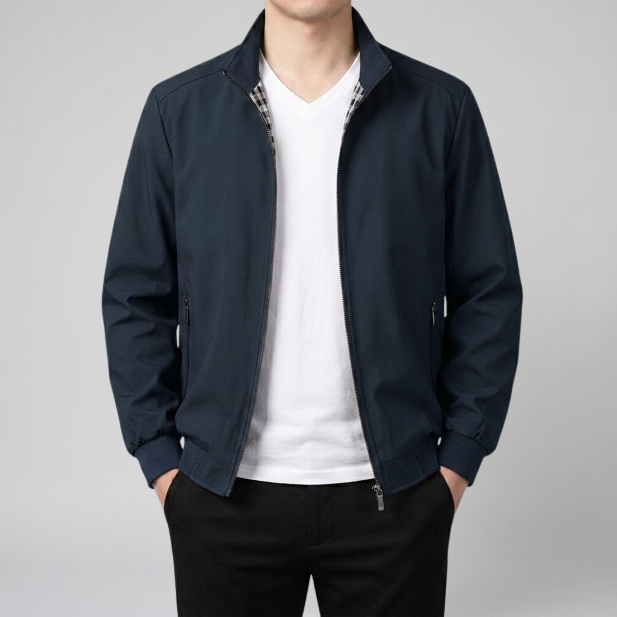 Men's Bomber Jacket – Lightweight Zip-Up
