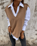 Women’s Elegant Vest with V-Neck