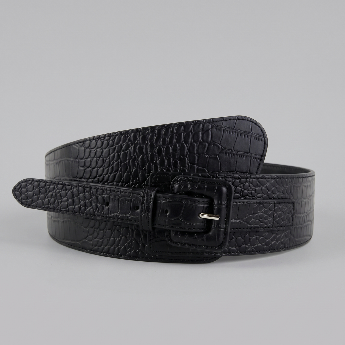 Women's Leather Belt – Croc Texture