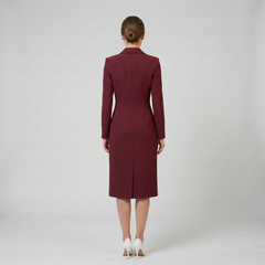 Women's Double-Breasted Blazer Dress – Notch Lapel