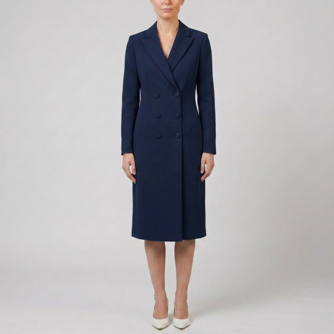 Women's Double-Breasted Blazer Dress – Notch Lapel
