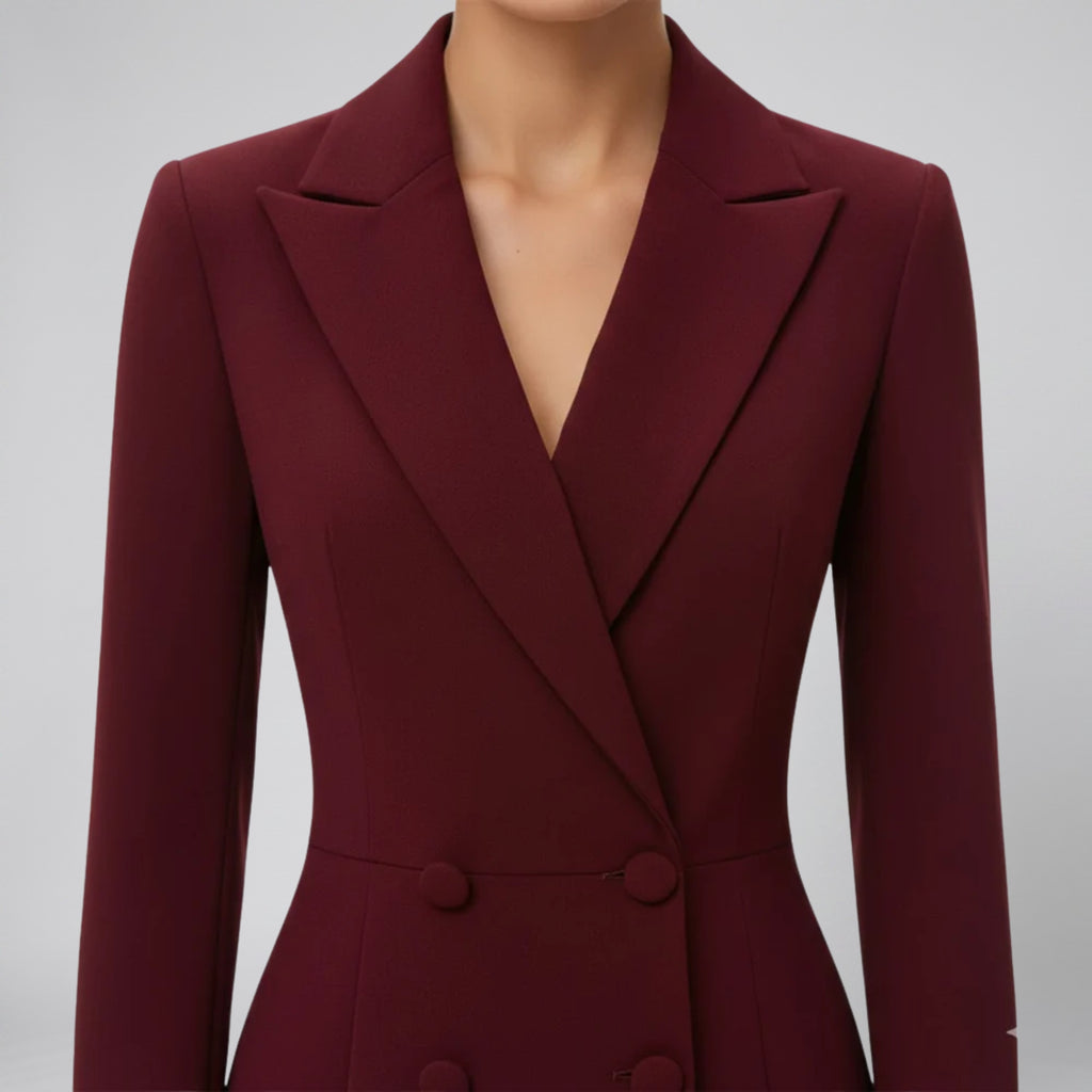 Women's Double-Breasted Blazer Dress – Notch Lapel
