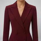 Women's Double-Breasted Blazer Dress – Notch Lapel