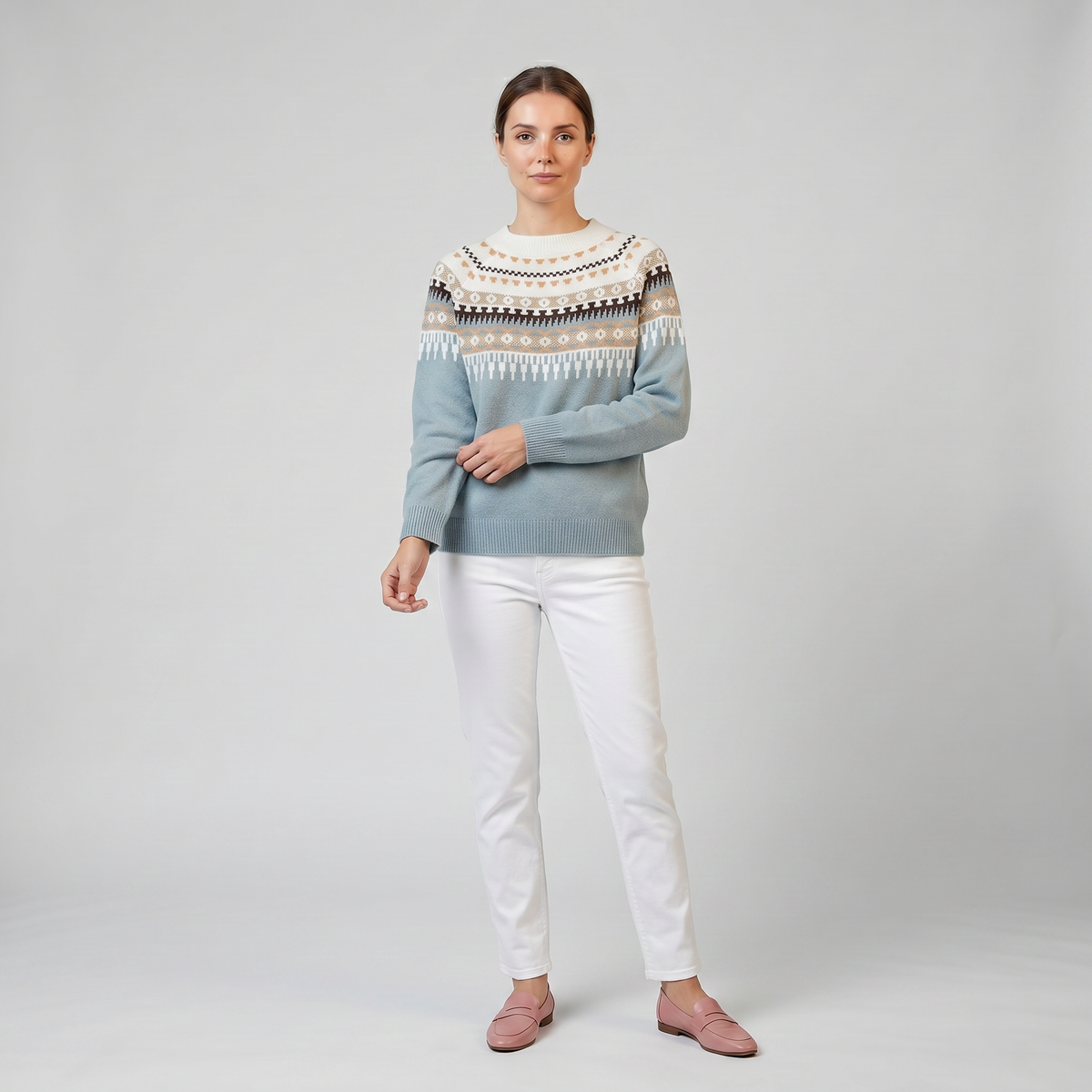 Women's Fair Isle Sweater – Crew Neck