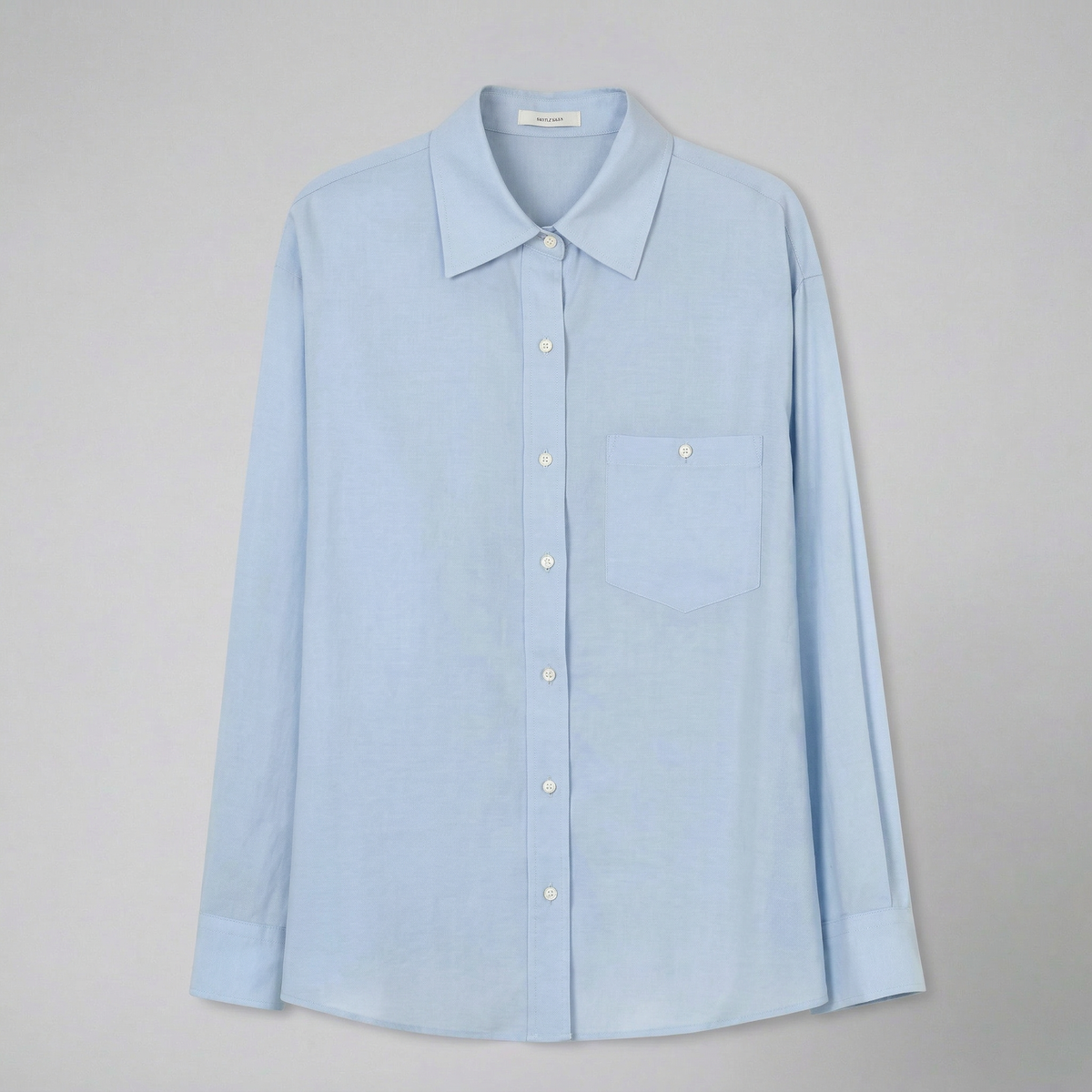 Women's Long-Sleeve Cotton Top – Button Down