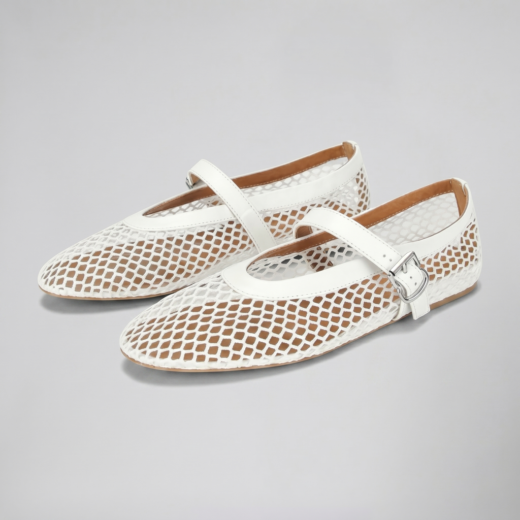 Women's Ballet Flats, Mesh Mary Jane