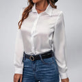 Women's Satin Blouse – Long Sleeve